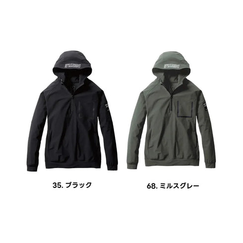 4084 ハーフジップフーディ